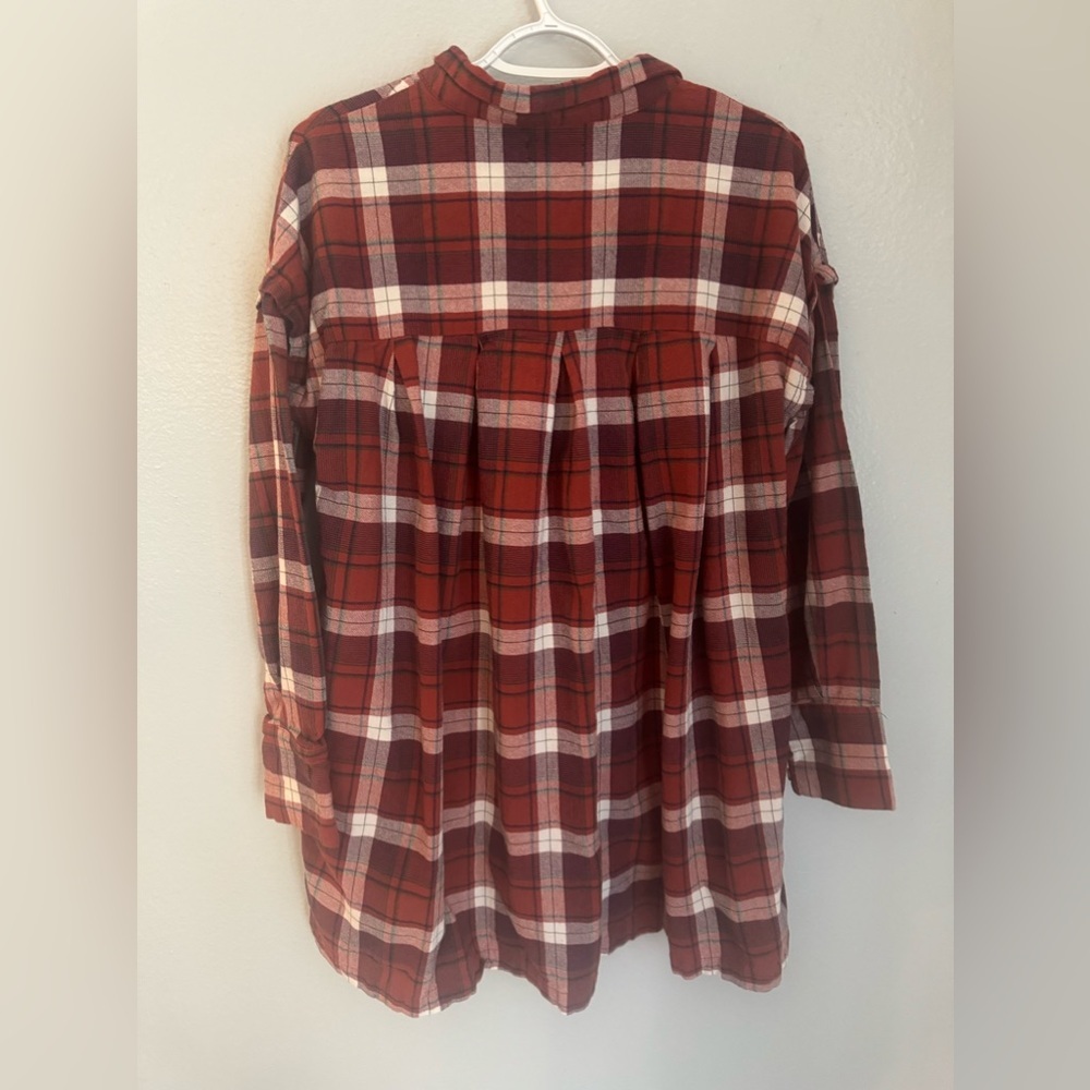 Vici Red Plaid Cotton Dress with Pockets Size Medium - Picture 5 of 9